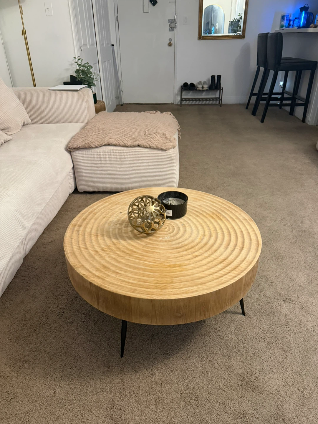 Round Wood Coffee Table