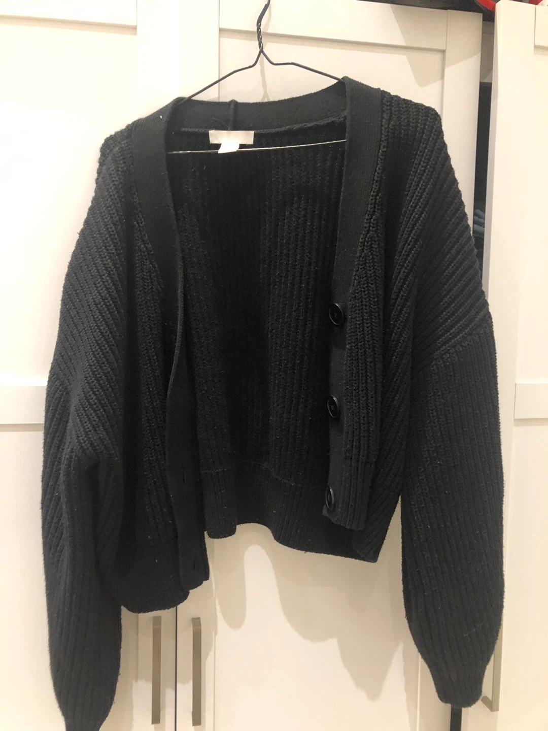 H&M Black Knit Cardigan - Size Small
