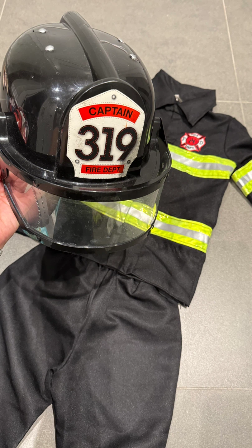 Halloween Firefighter Costume with Helmet - photo 3
