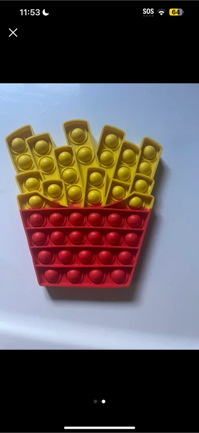 French Fries Pop It Fidget Toy thumbnail