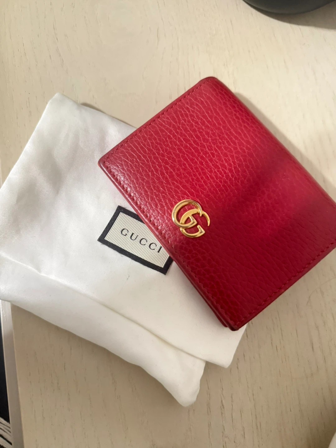 GUCCI GG Marmont red Small Wallet