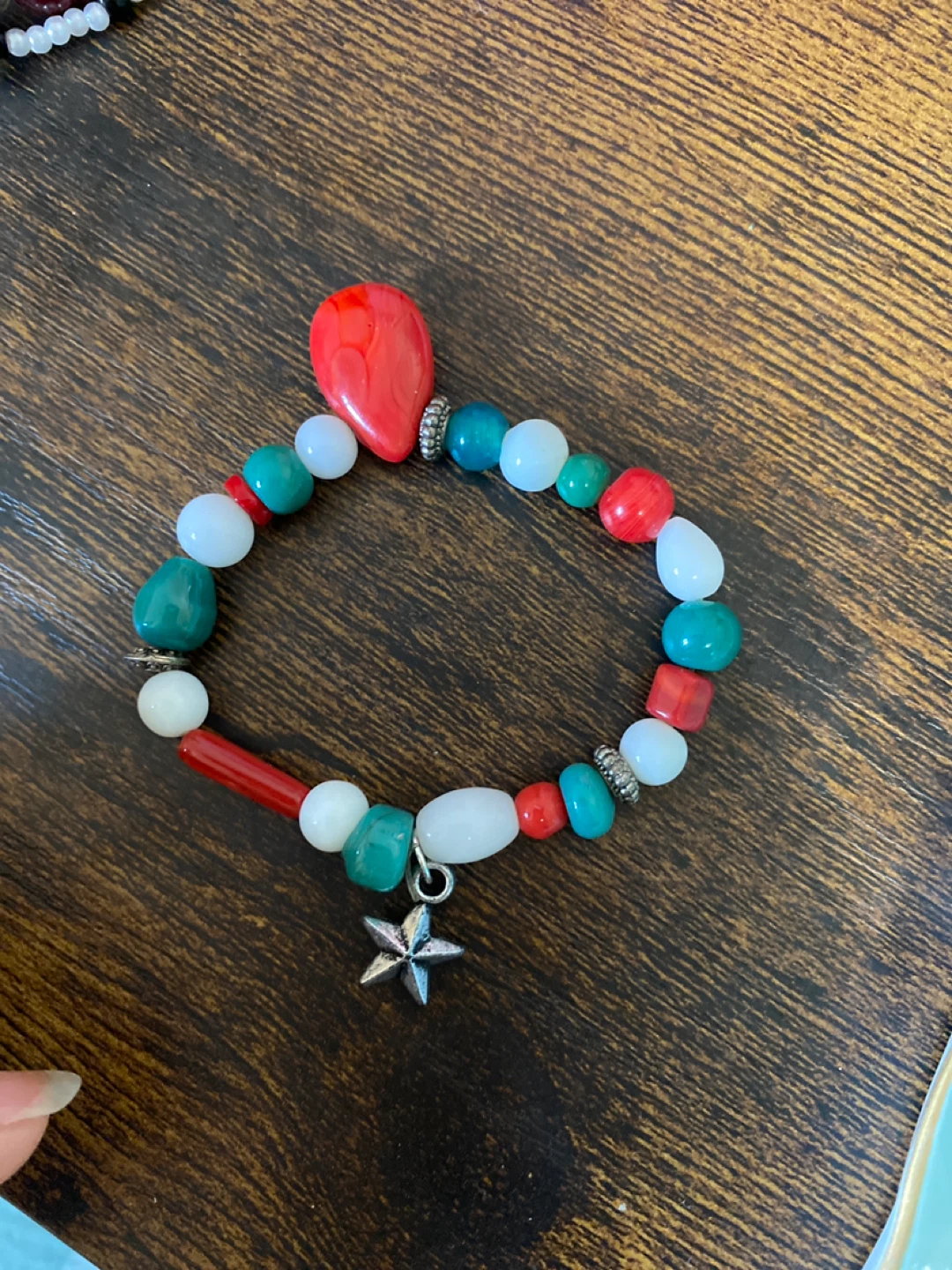 Beaded Bracelet with Star Charm