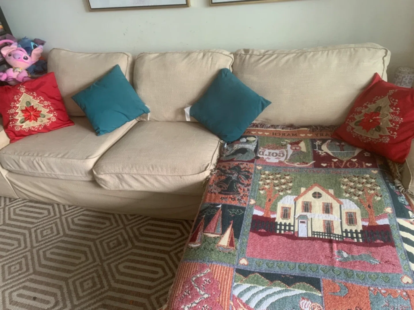 Beige Sectional Sofa - Used Condition image indicator(9)