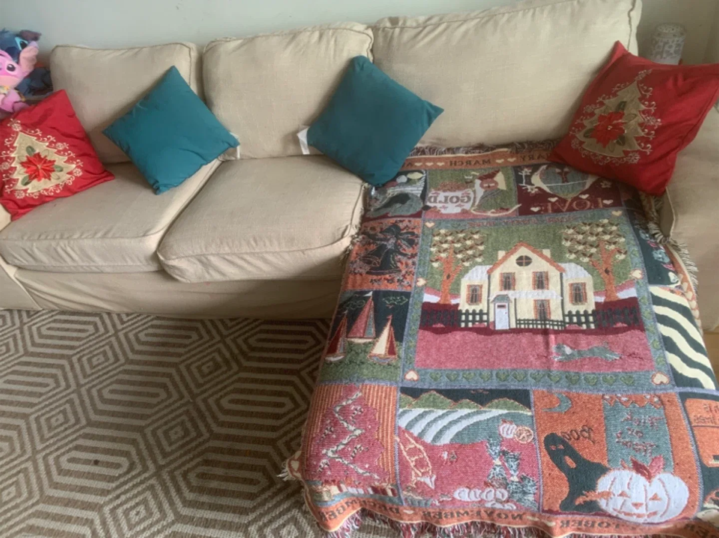 Beige Sectional Sofa - Used Condition image indicator(10)