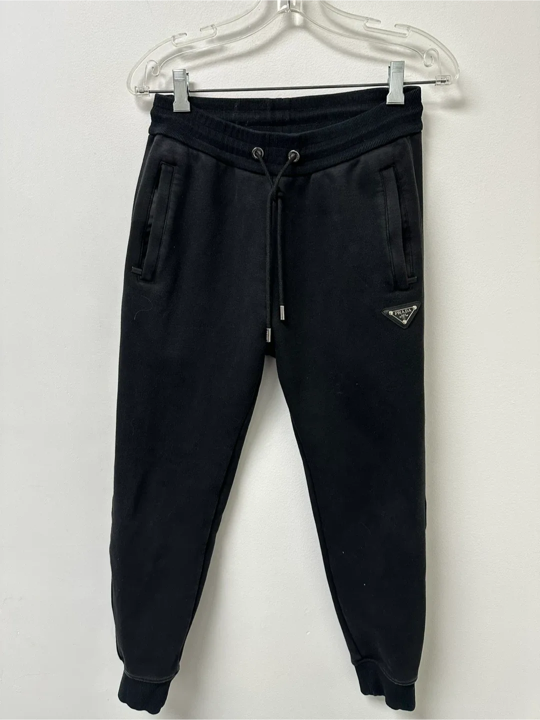 Prada Black Cotton Joggers thumbnail