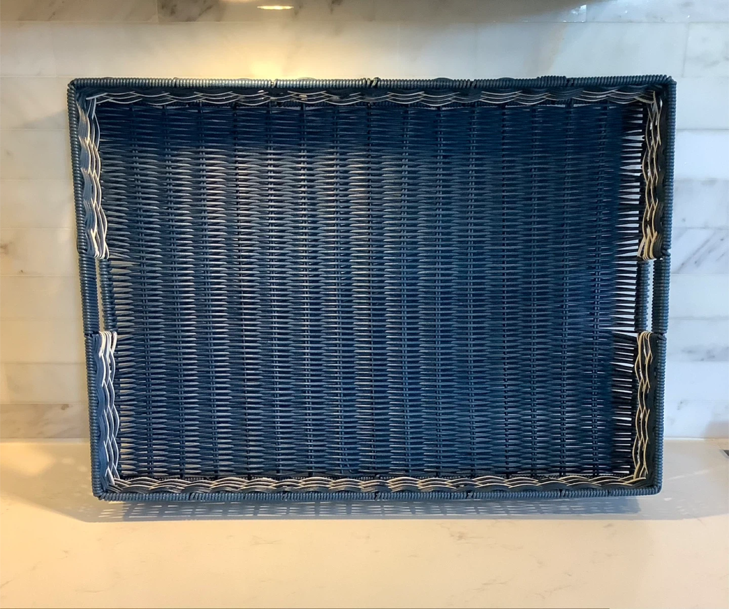 Blue Woven Tray