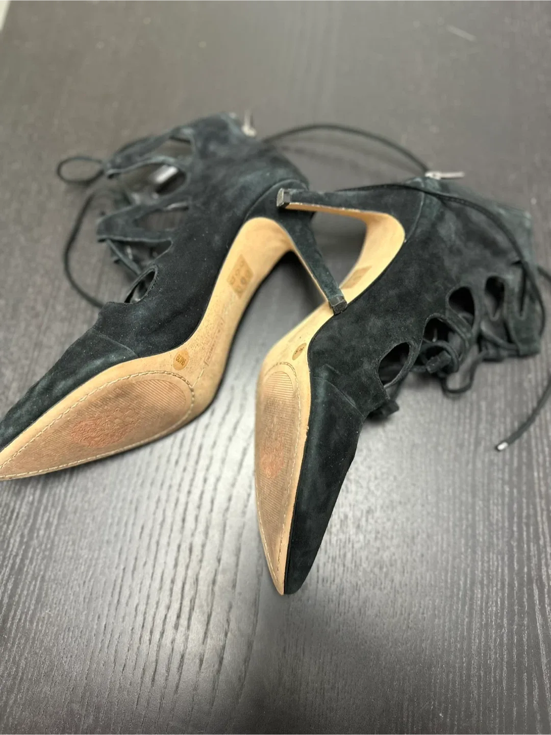 Vince Camuto Black Suede Heels - Size 8M image indicator(2)