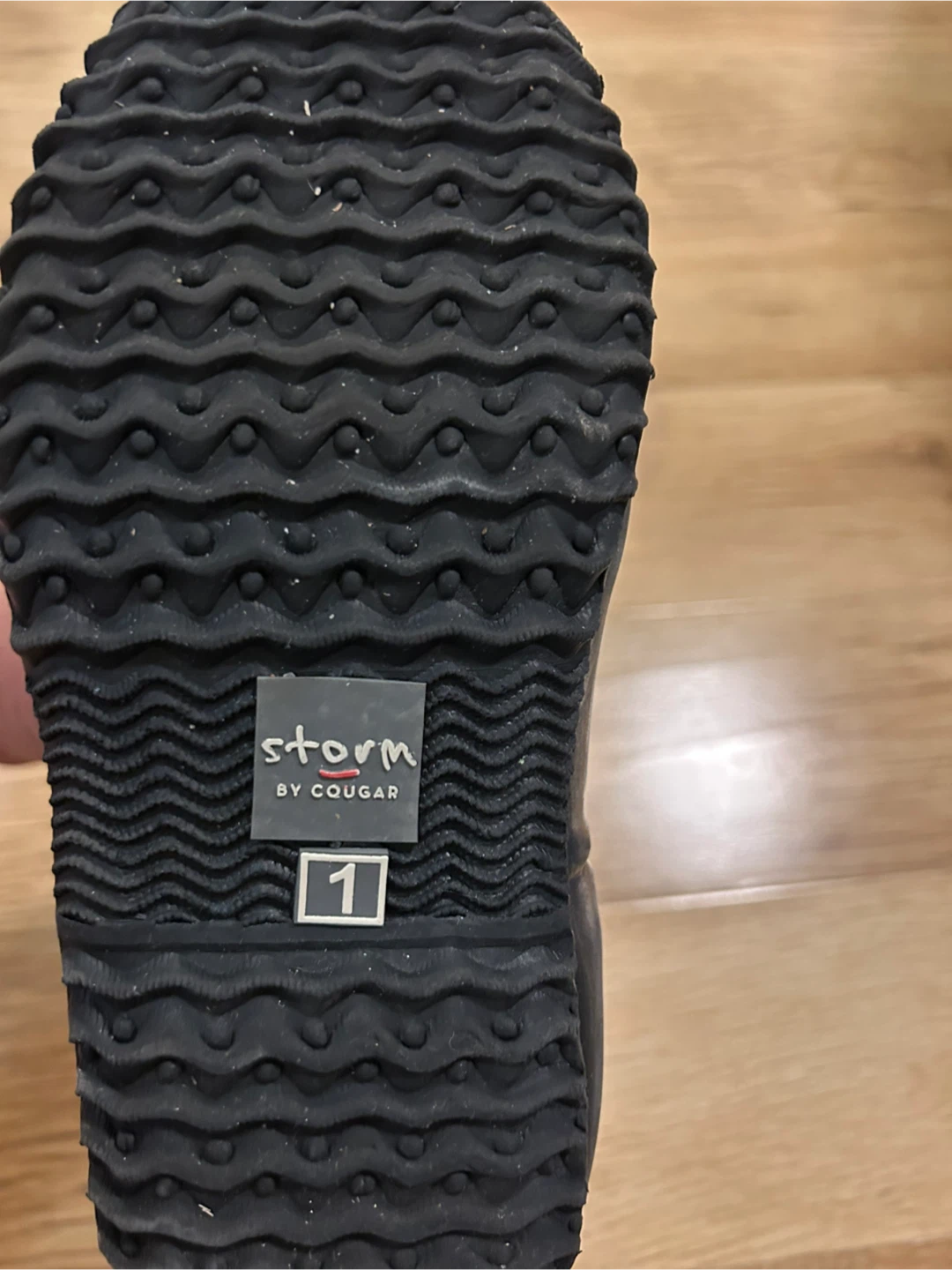 Cougar Storm Kids Black Rubber Boots - Size 1 - photo 2