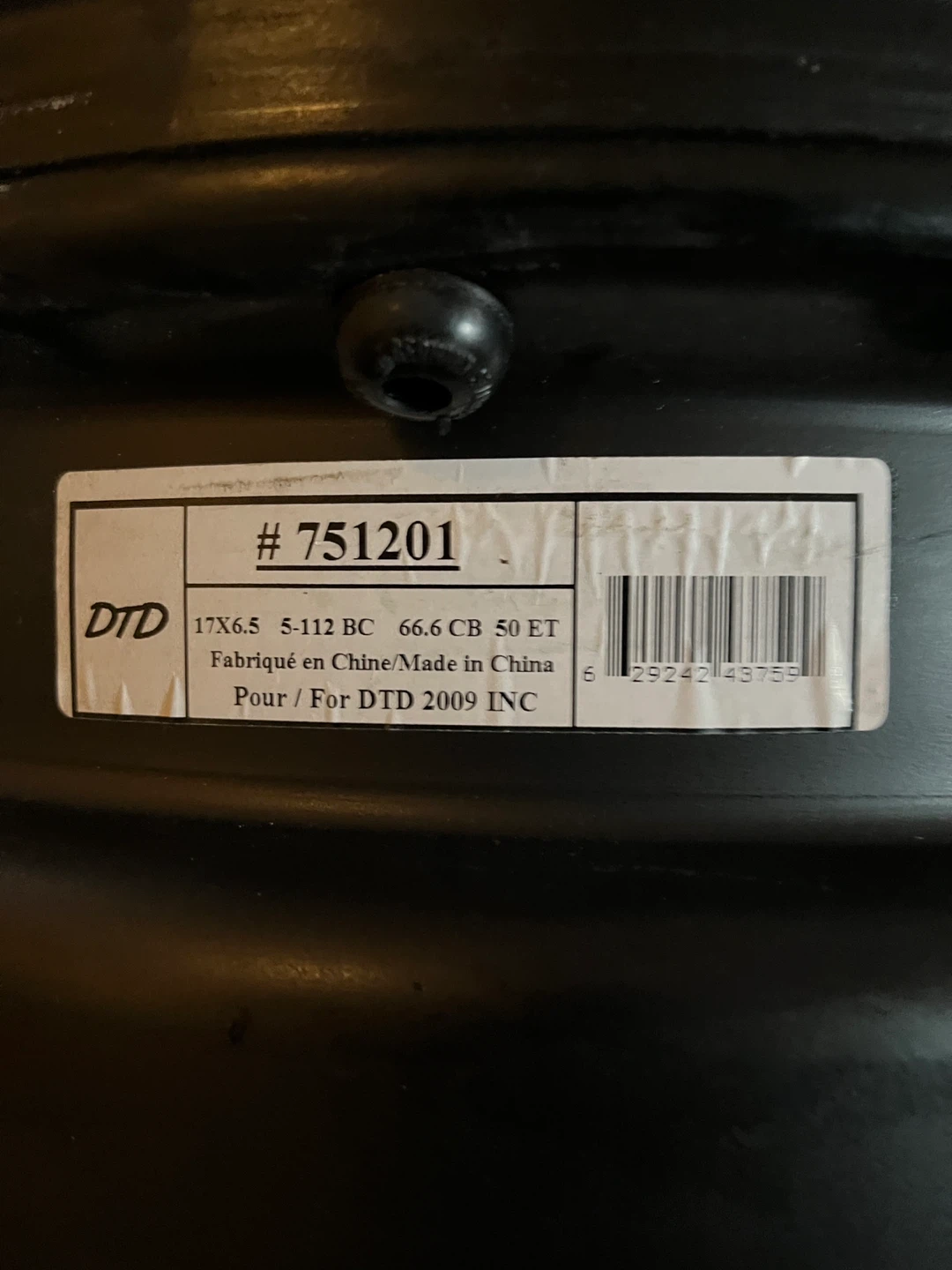 17’ Wheel Rims-Black- Steel ( set of 4)