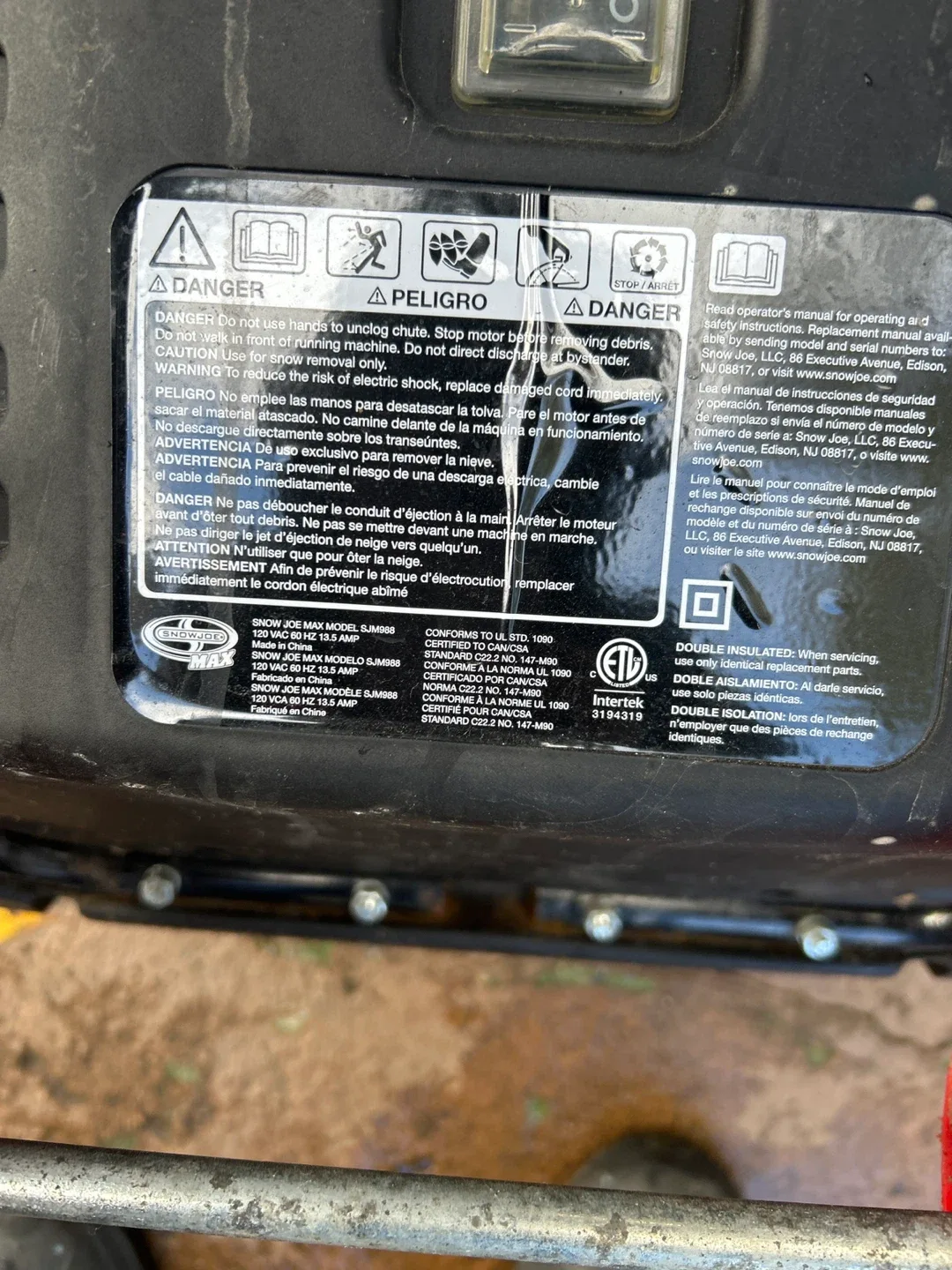 Snow Joe Max Electric Snow Thrower SJM988 image indicator(3)