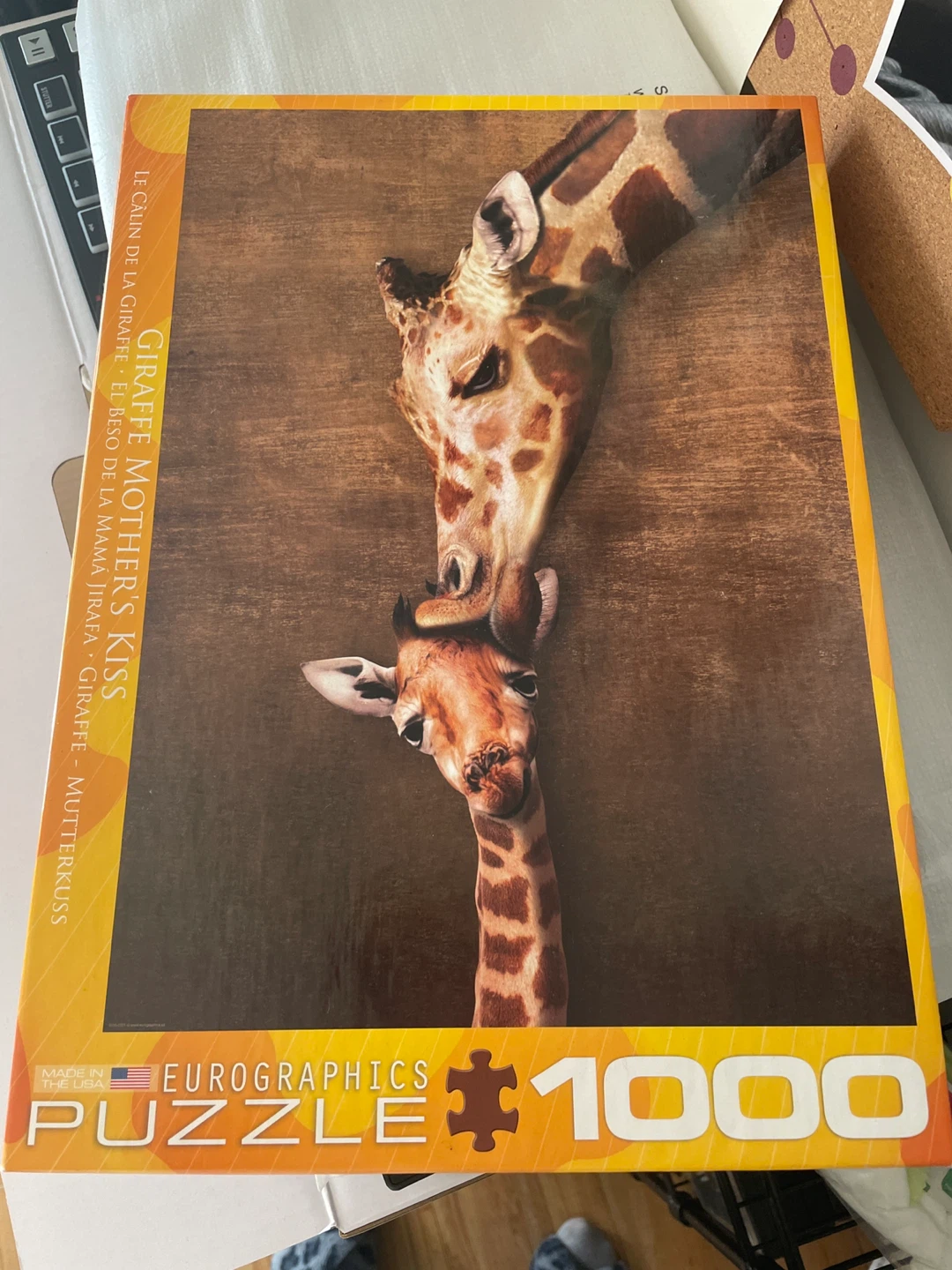 Eurographics Giraffe Mother's Kiss 1000 pc Puzzle