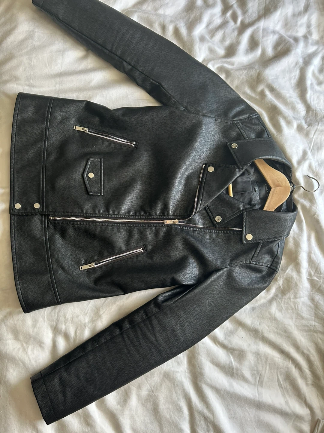 Dynamite Black Faux Leather Jacket - Size Small