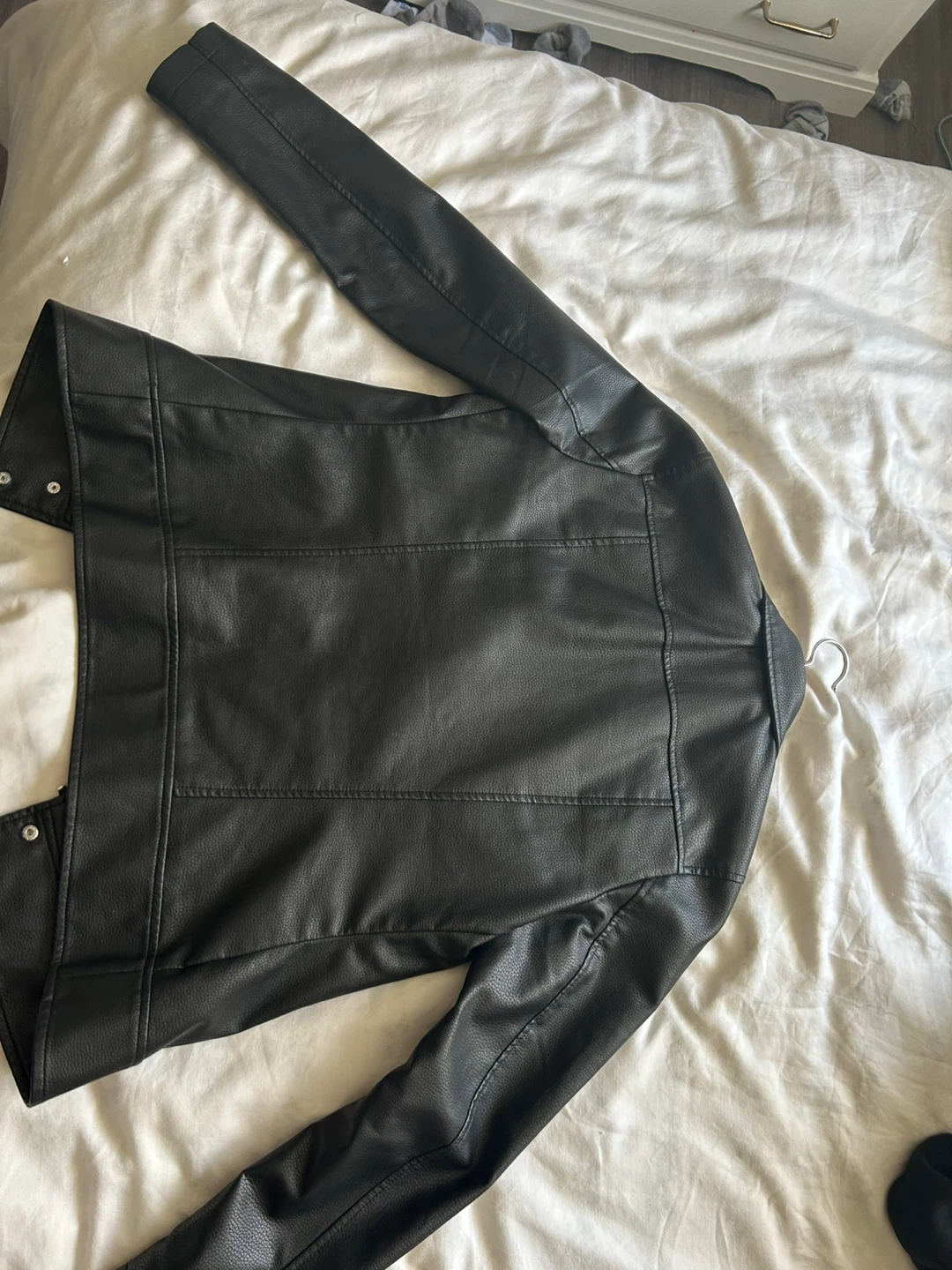 Dynamite Black Faux Leather Jacket - Size Small - photo 2