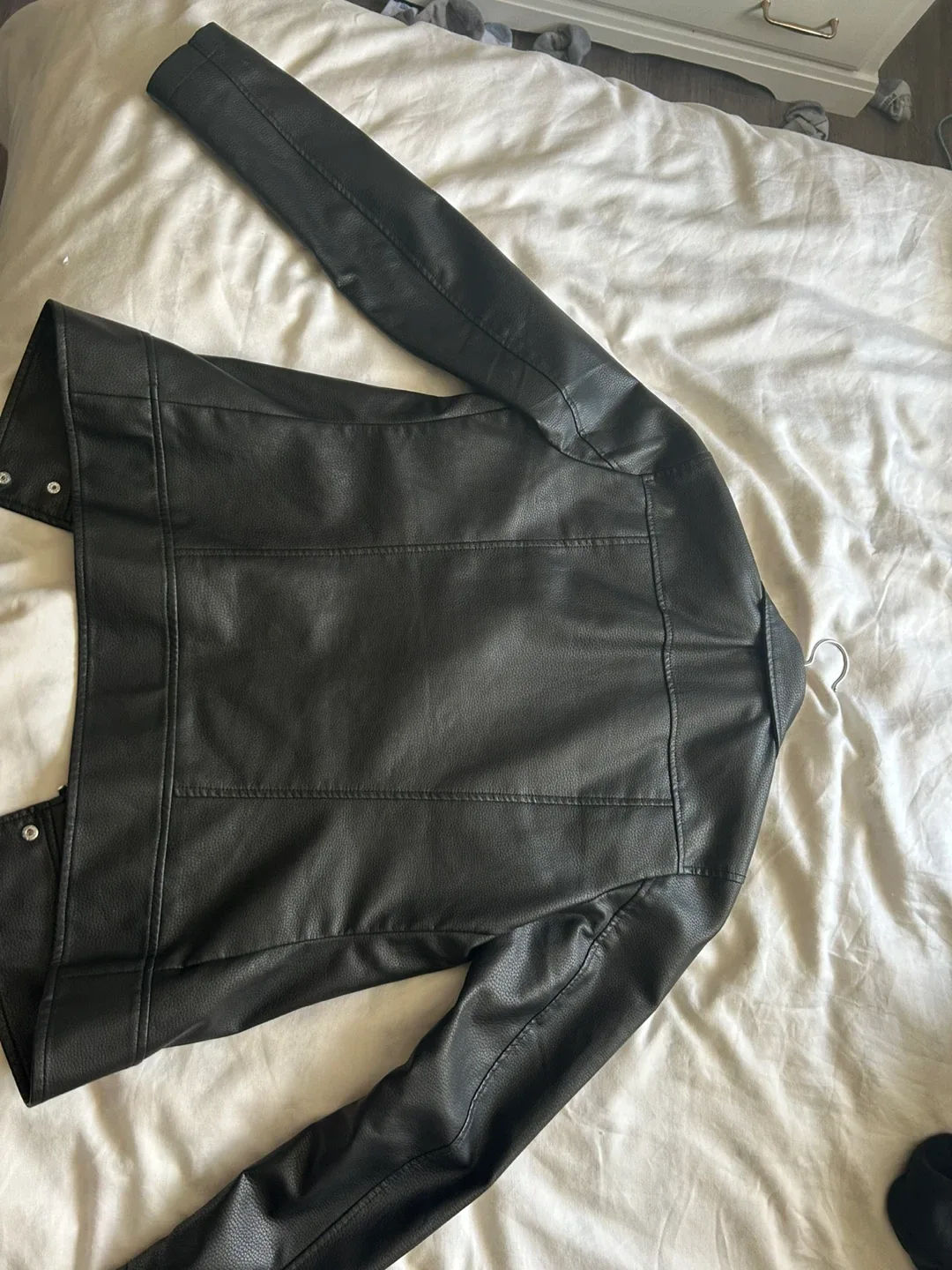 Dynamite Black Faux Leather Jacket - Size Small image indicator(2)