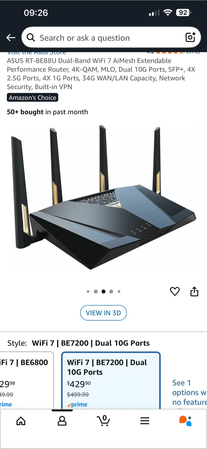 ASUS RT-BE88U Dual-Band WiFi 7 Router image indicator(2)