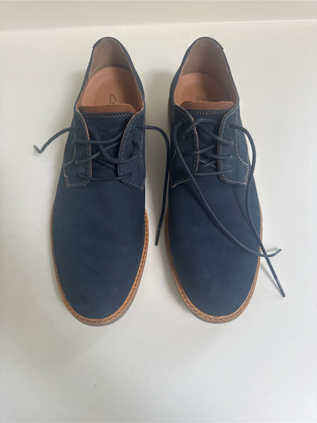 Clarks Blue Leather Dress Shoes