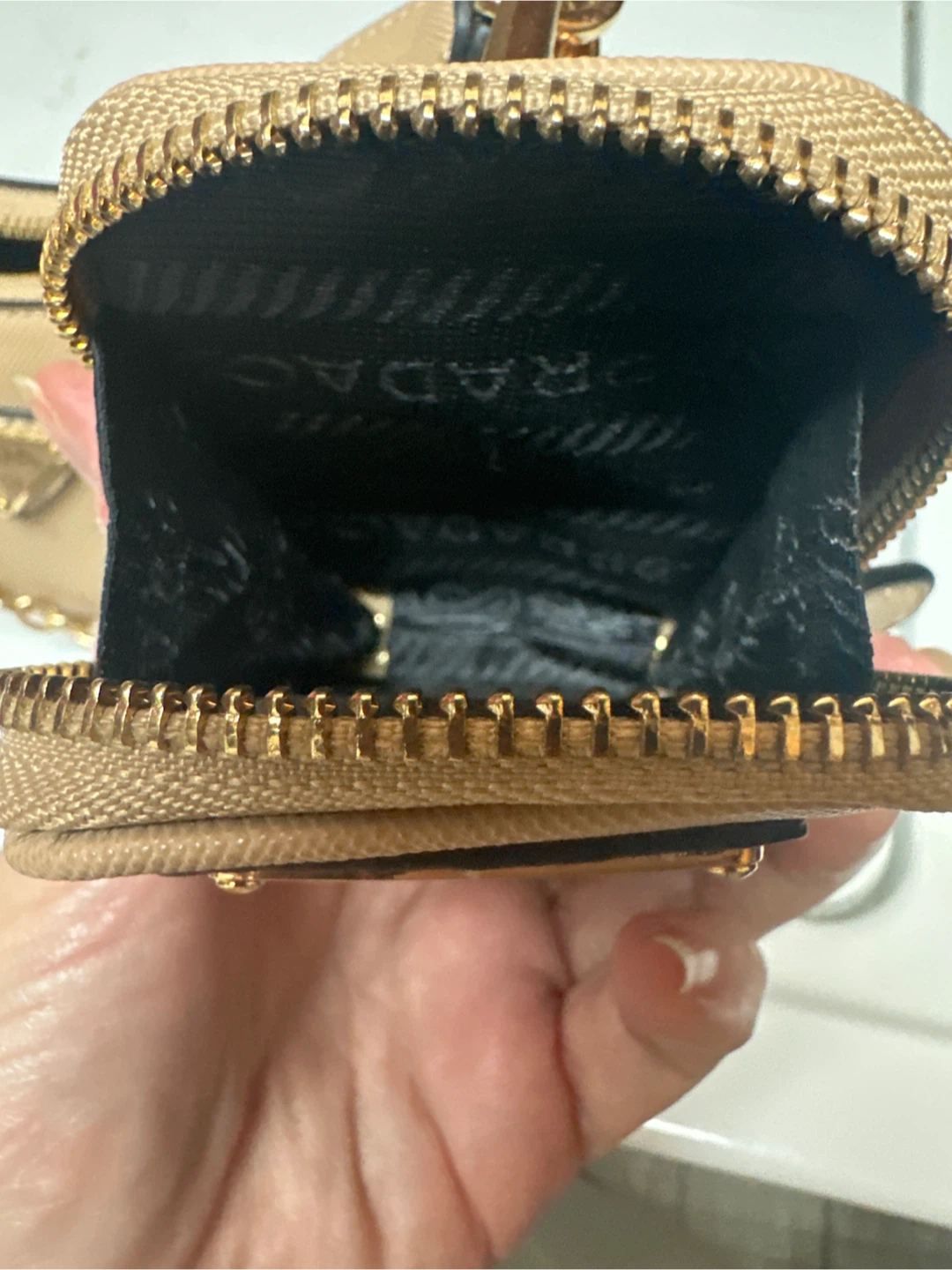 Prada-edition beige Mini Shoulder Bag with Chain - photo 3