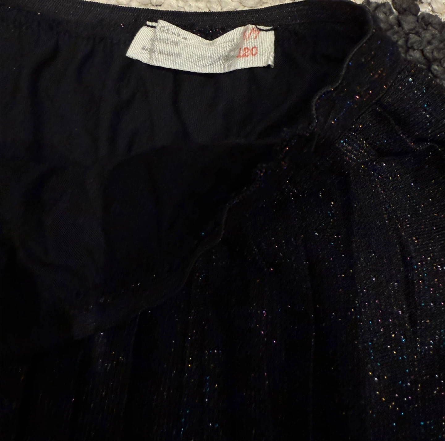 Zara Black Sparkly Pleated Skirt - Size 6-7 120cm - photo 3