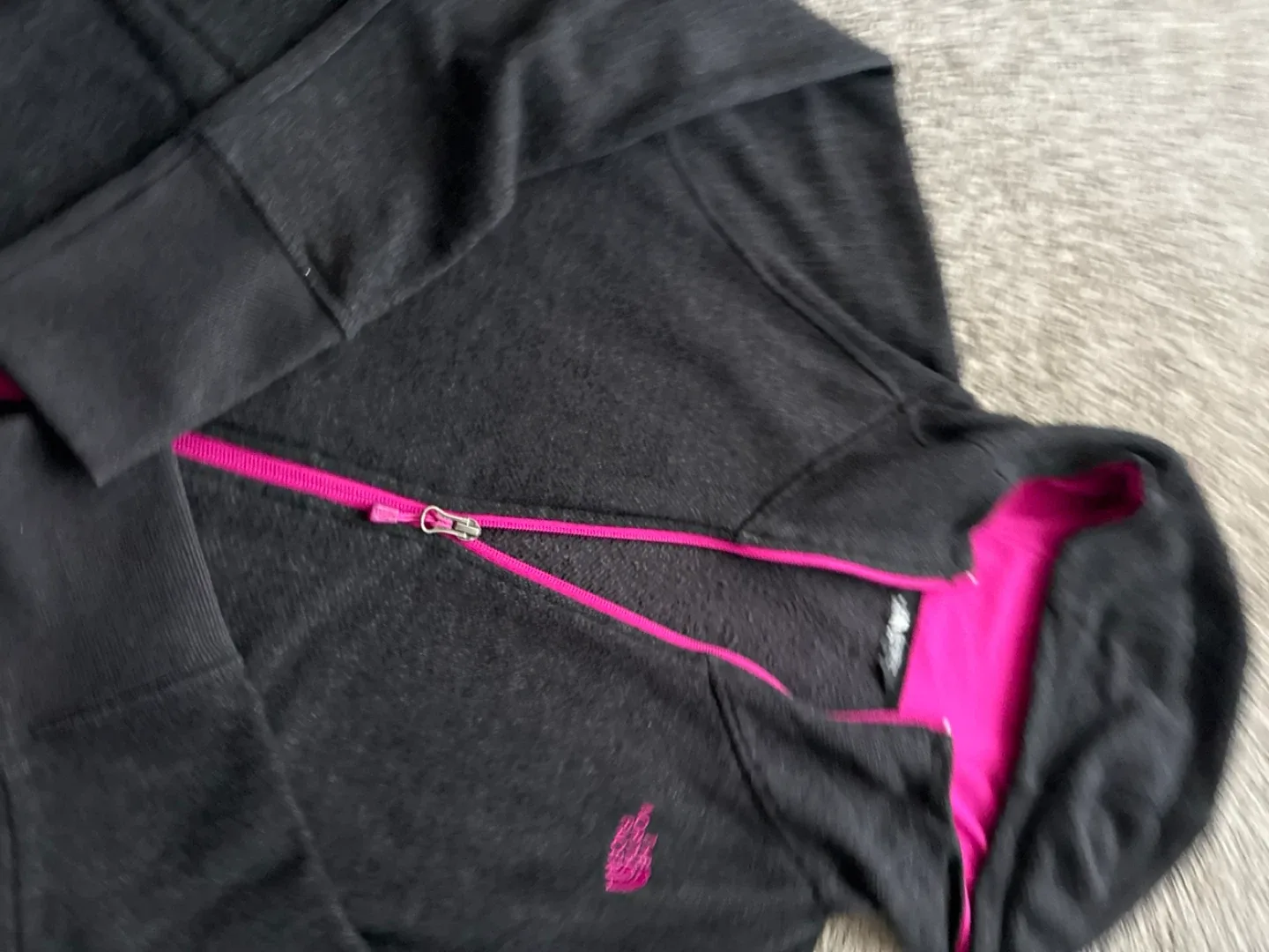 The North Face Full Zip Hoodie - Grey & Pink image indicator(3)