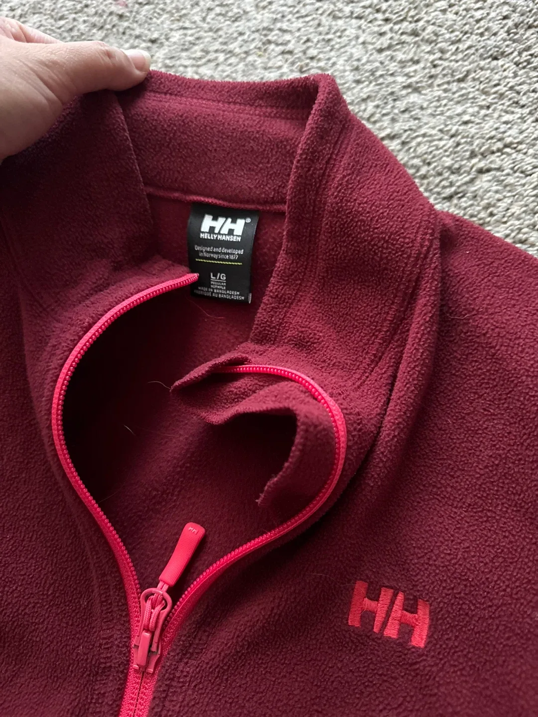 Helly Hansen Fleece Jacket - Size L - Burgundy image indicator(3)