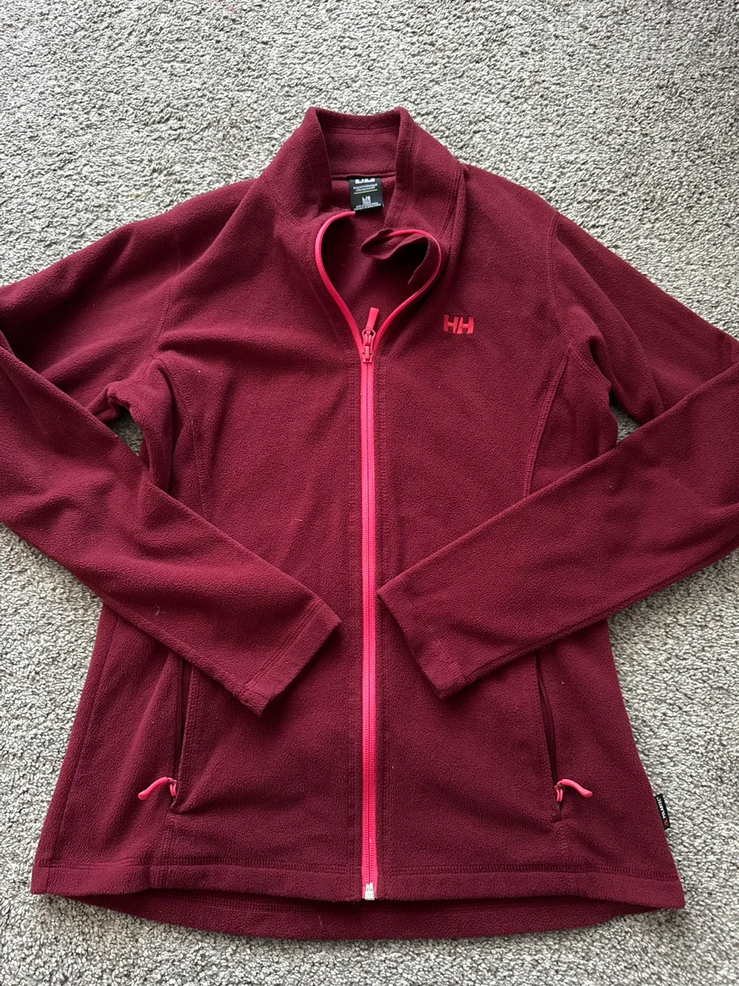 Helly Hansen Fleece Jacket - Size L - Burgundy thumbnail