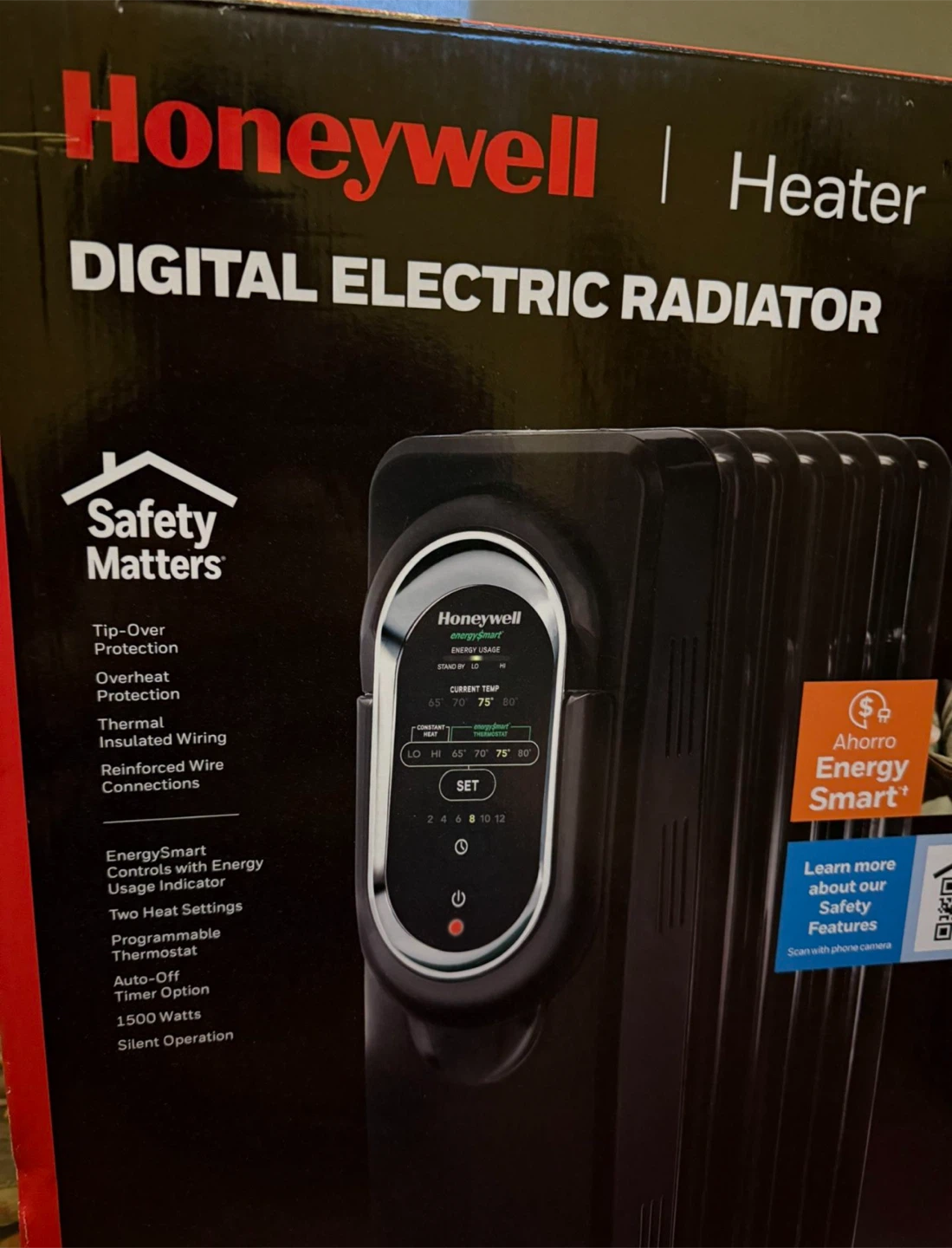 Honeywell Digital Electric Radiator Heater - photo 2