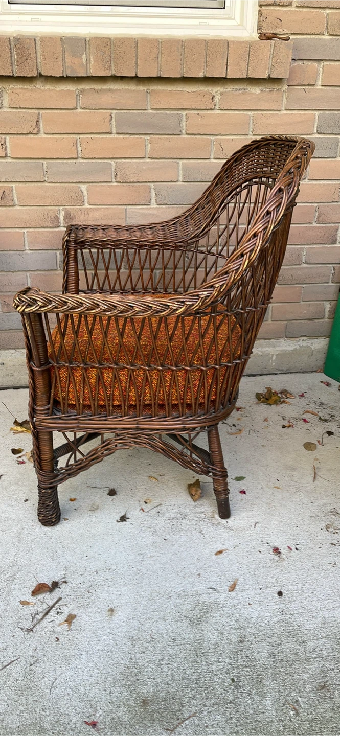 Wicker Armchair with Cushion - photo 3