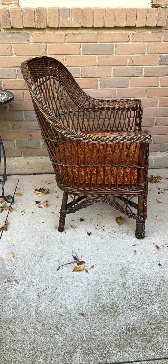 Wicker Armchair with Cushion - photo 2