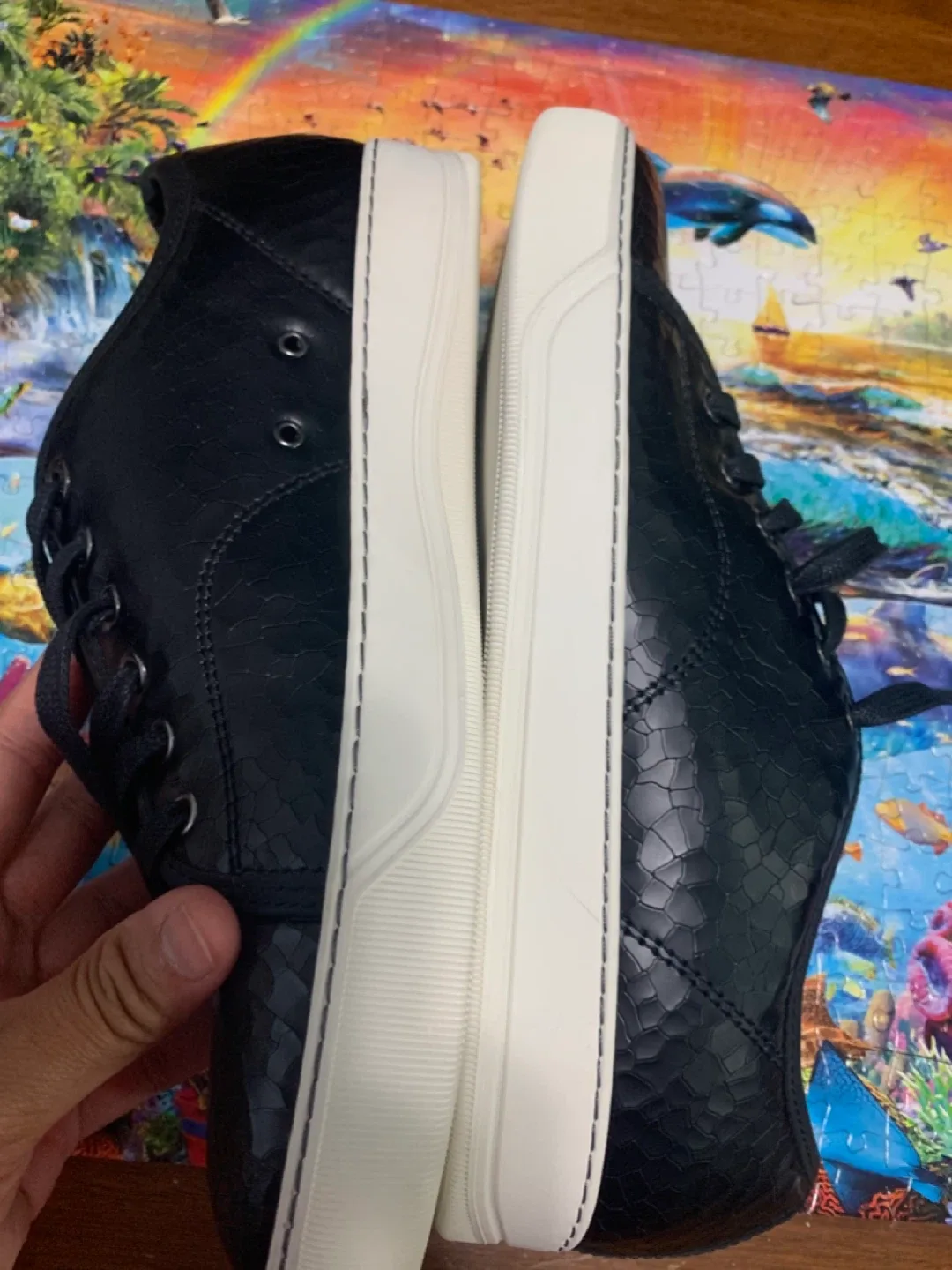 Lanvin Black Leather Sneakers image indicator(4)