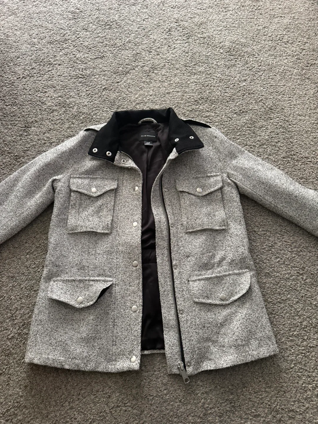 Club Monaco Grey Jacket - Size XS/TP thumbnail