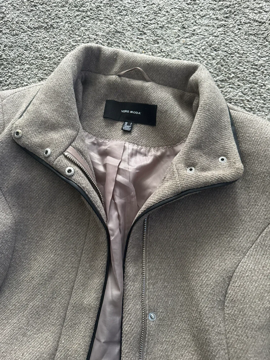 VERO MODA Wool Blend Belted Trench Coat - Size S image indicator(7)