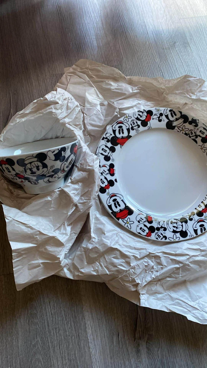Disney Mickey Mouse Plate and Bowl Set