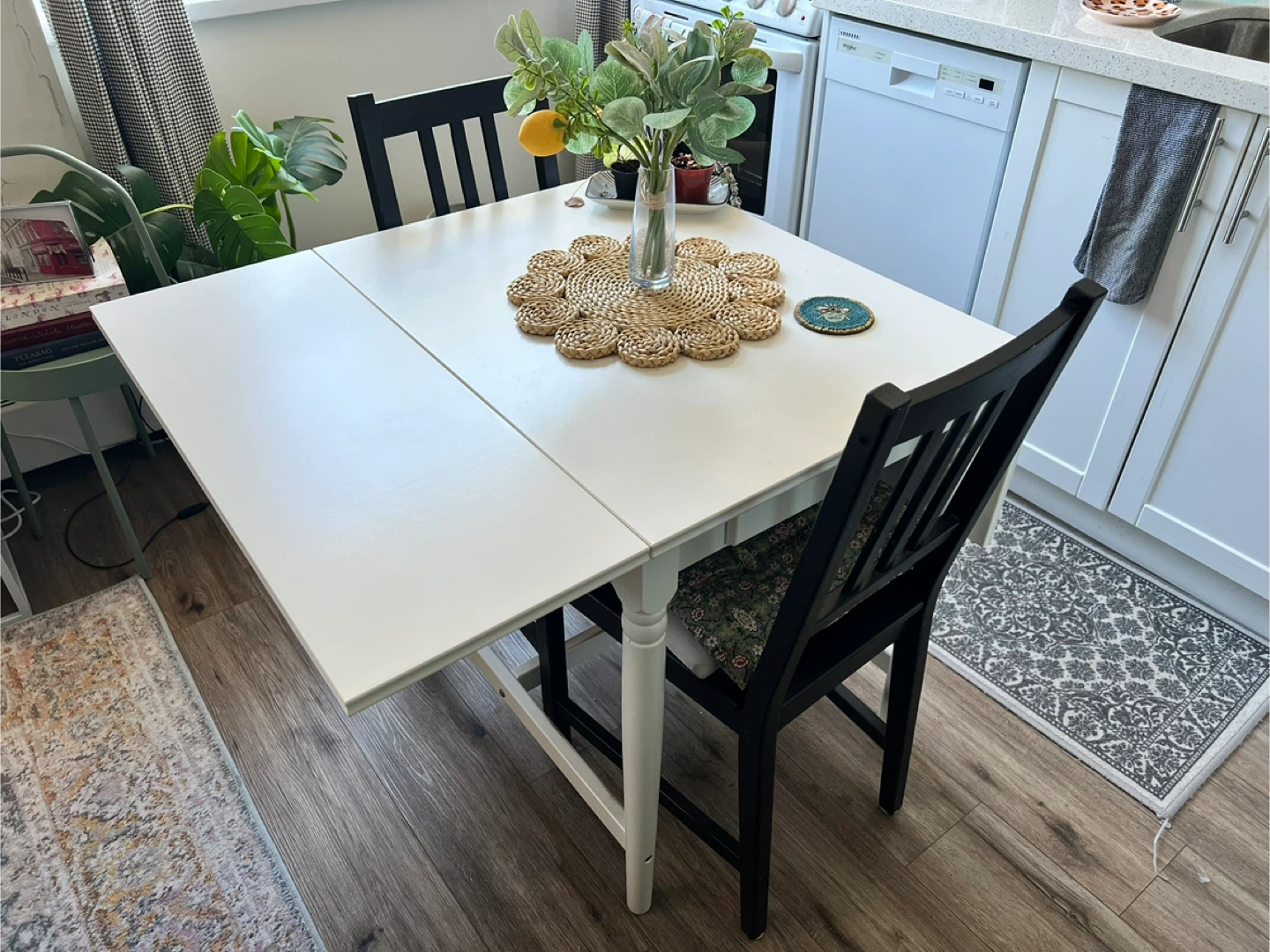 IKEA Ingatorp Drop-leaf Dining Table w/ Stefan Chairs - photo 4