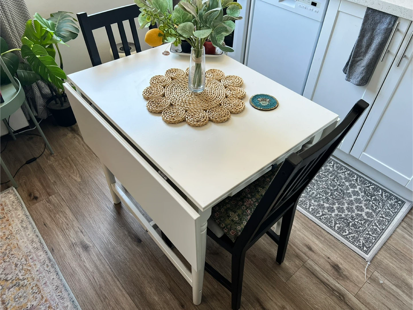 IKEA Ingatorp Drop-leaf Dining Table w/ Stefan Chairs - photo 3