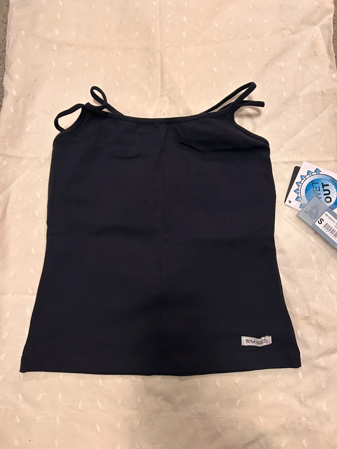 New Nina Bucci Black Workout Tank Top - Size Small thumbnail