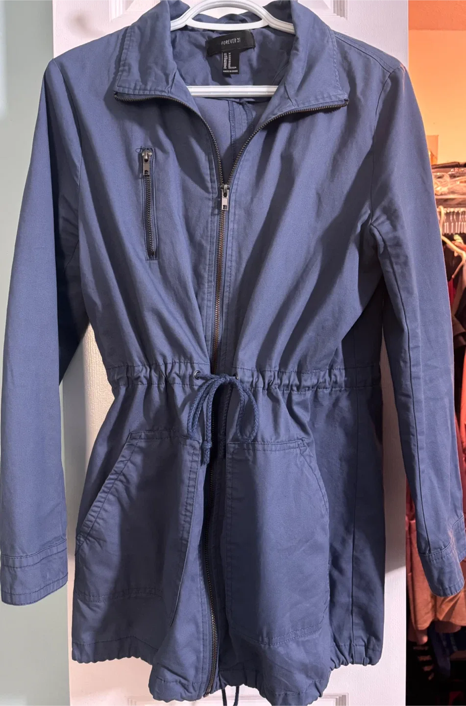 Forever 21 Blue Utility Parka (Medium) image indicator(2)