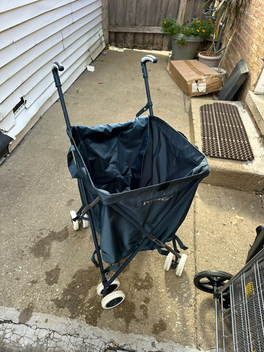 Wonder Cart Folding Shopping Cart - Blue thumbnail