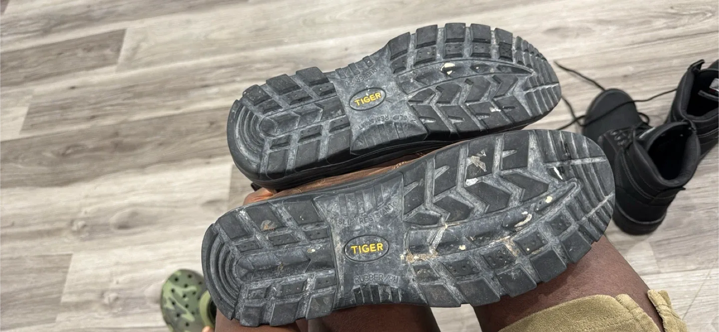 Tiger Safety Brown Leather Boots, Size 10 image indicator(3)