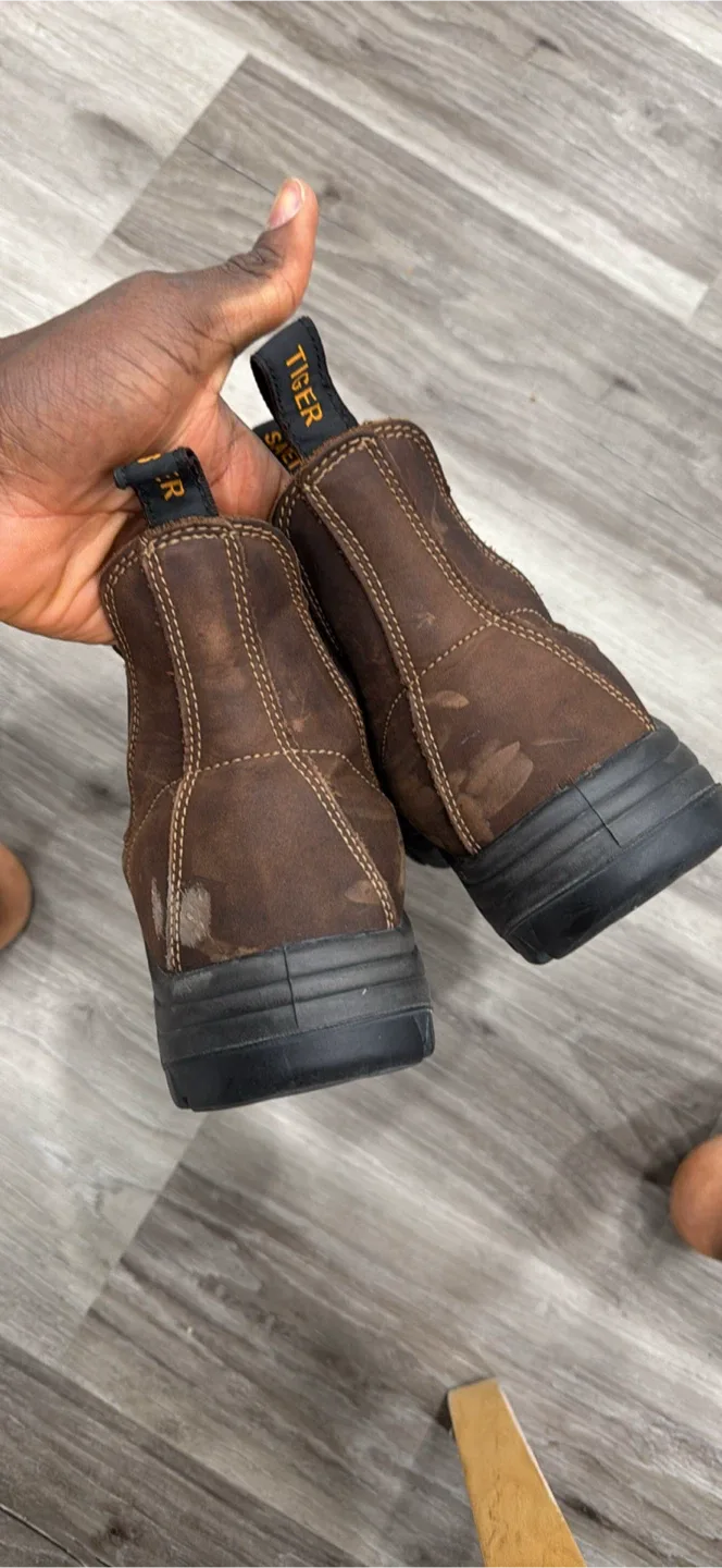 Tiger Safety Brown Leather Boots, Size 10 image indicator(5)