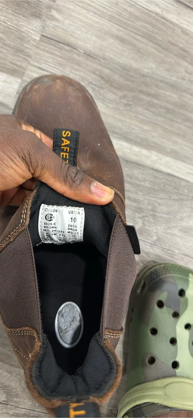 Tiger Safety Brown Leather Boots, Size 10 image indicator(2)