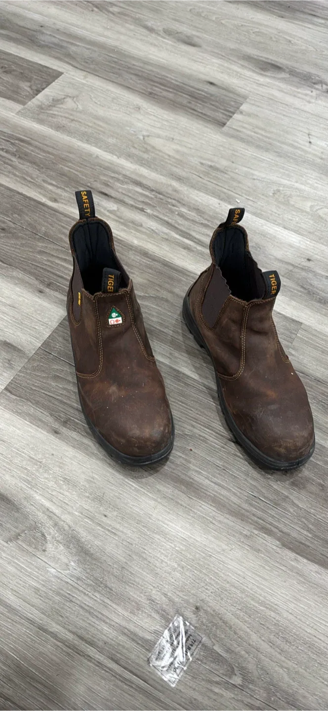 Tiger Safety Brown Leather Boots, Size 10 image indicator(7)