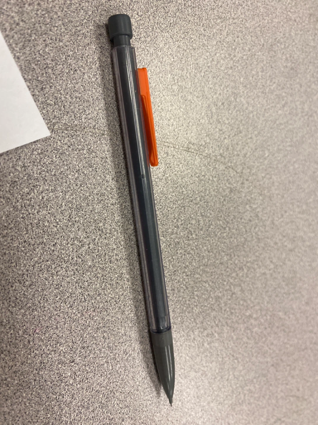Mechanical Pencil - Grey with Orange Clip
