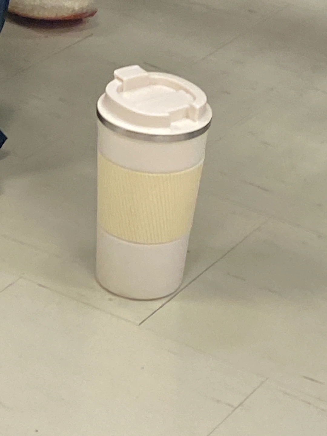 Insulated Tumbler - White & Yellow