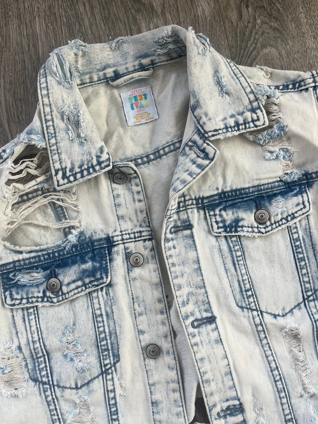 Men’s Urban Heritage Denim Vest - Size S - photo 2