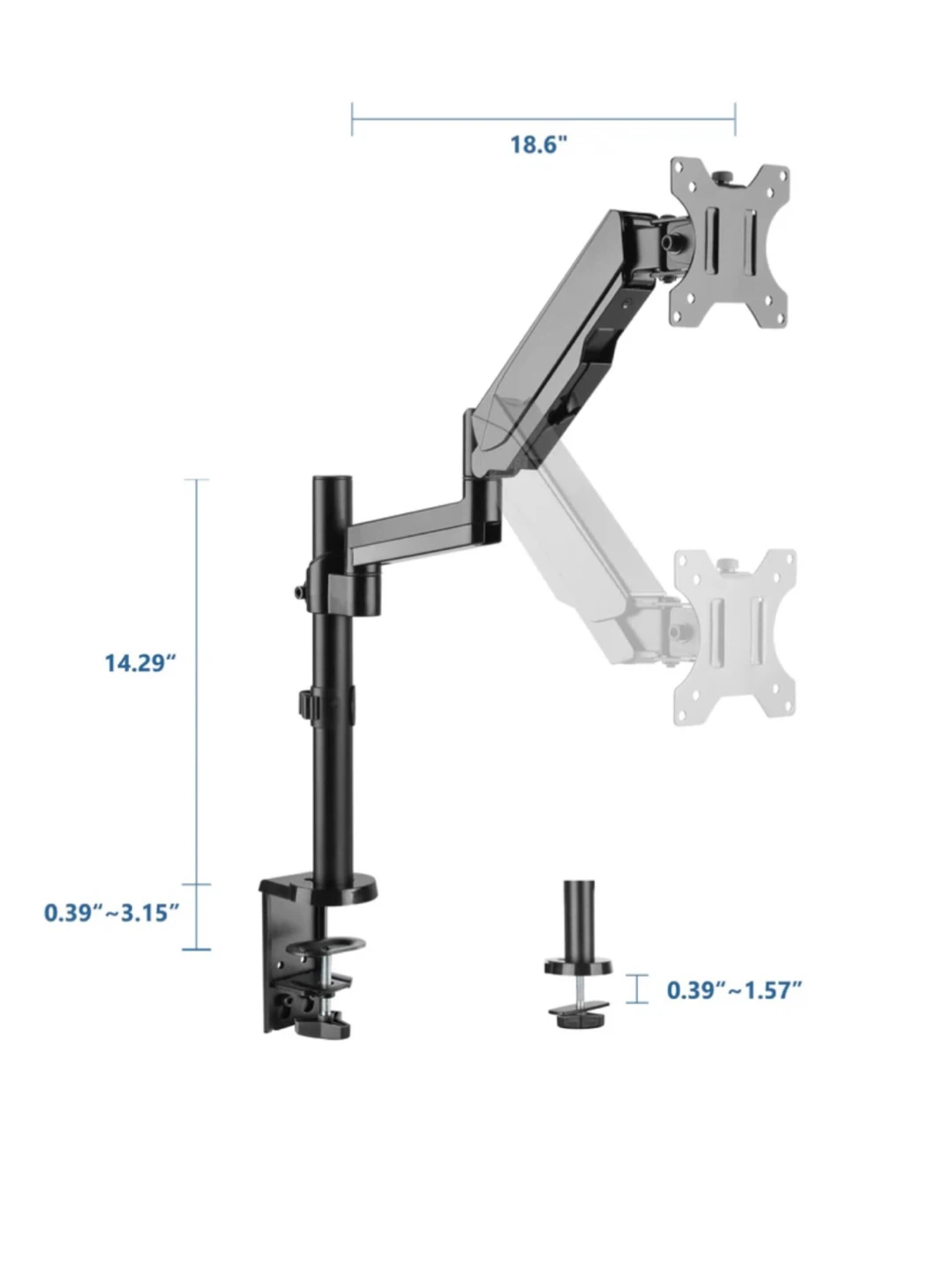 Single Monitor Desk Mount