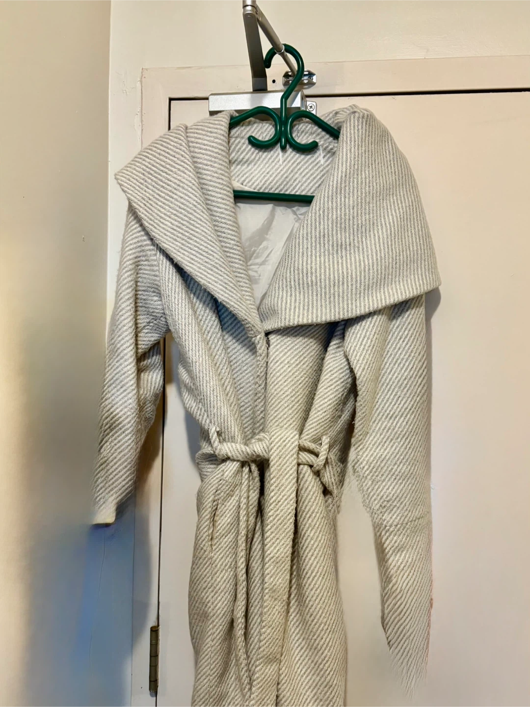 Striped Belted Coat