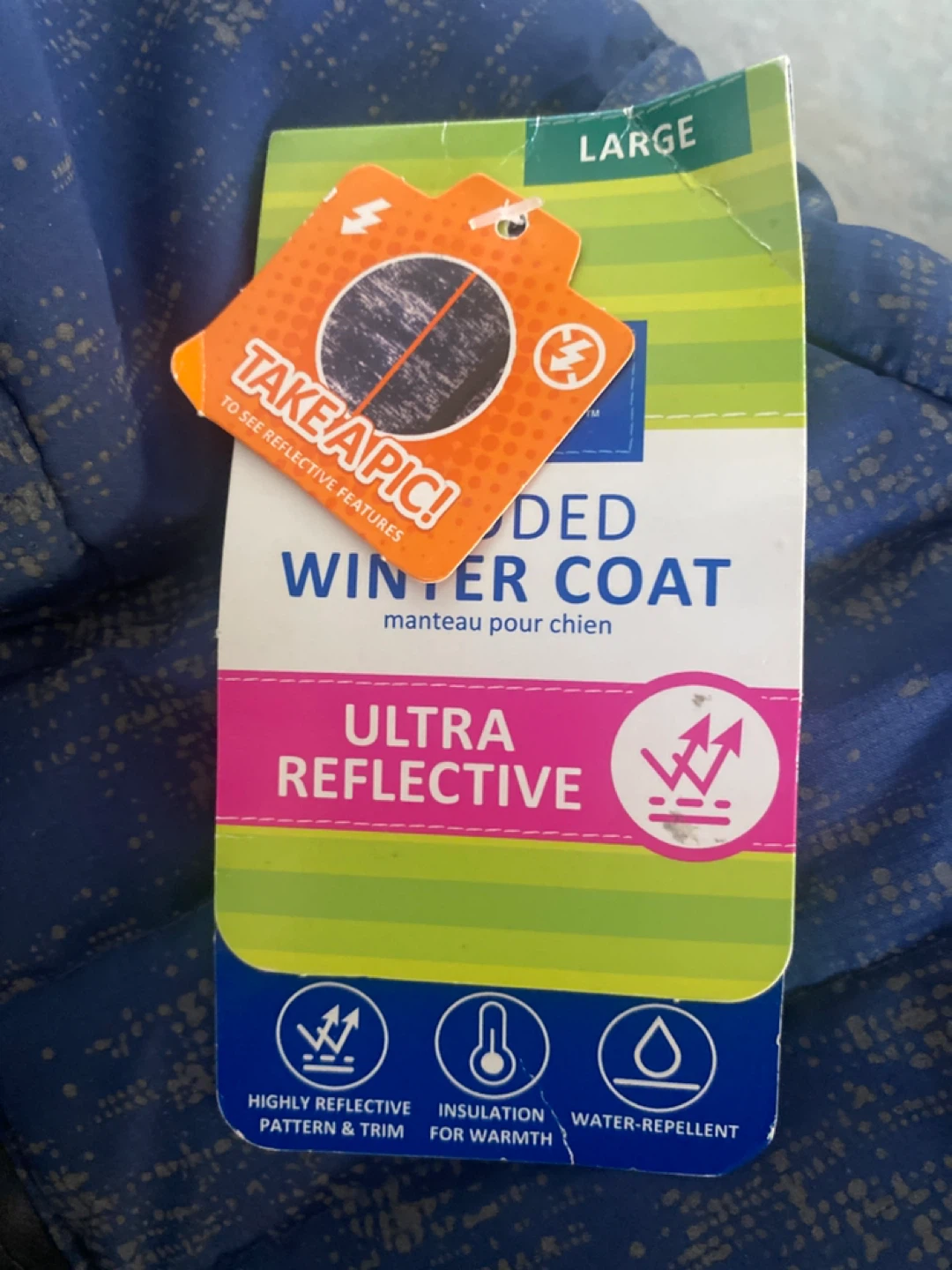 Padded Winter Dog Coat - Large - photo 3