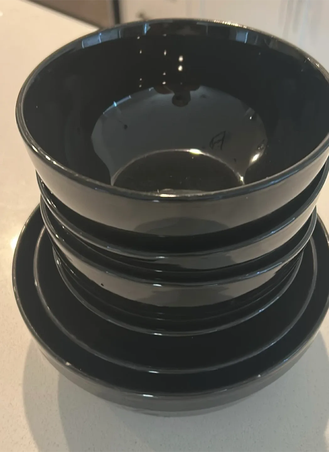 Black Dinnerware Set - Plates and Bowls image indicator(4)