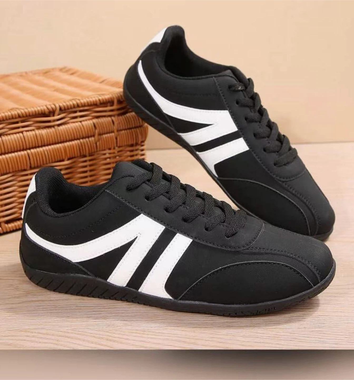 Black & White Striped Sneakers - US Size 6 - photo 3