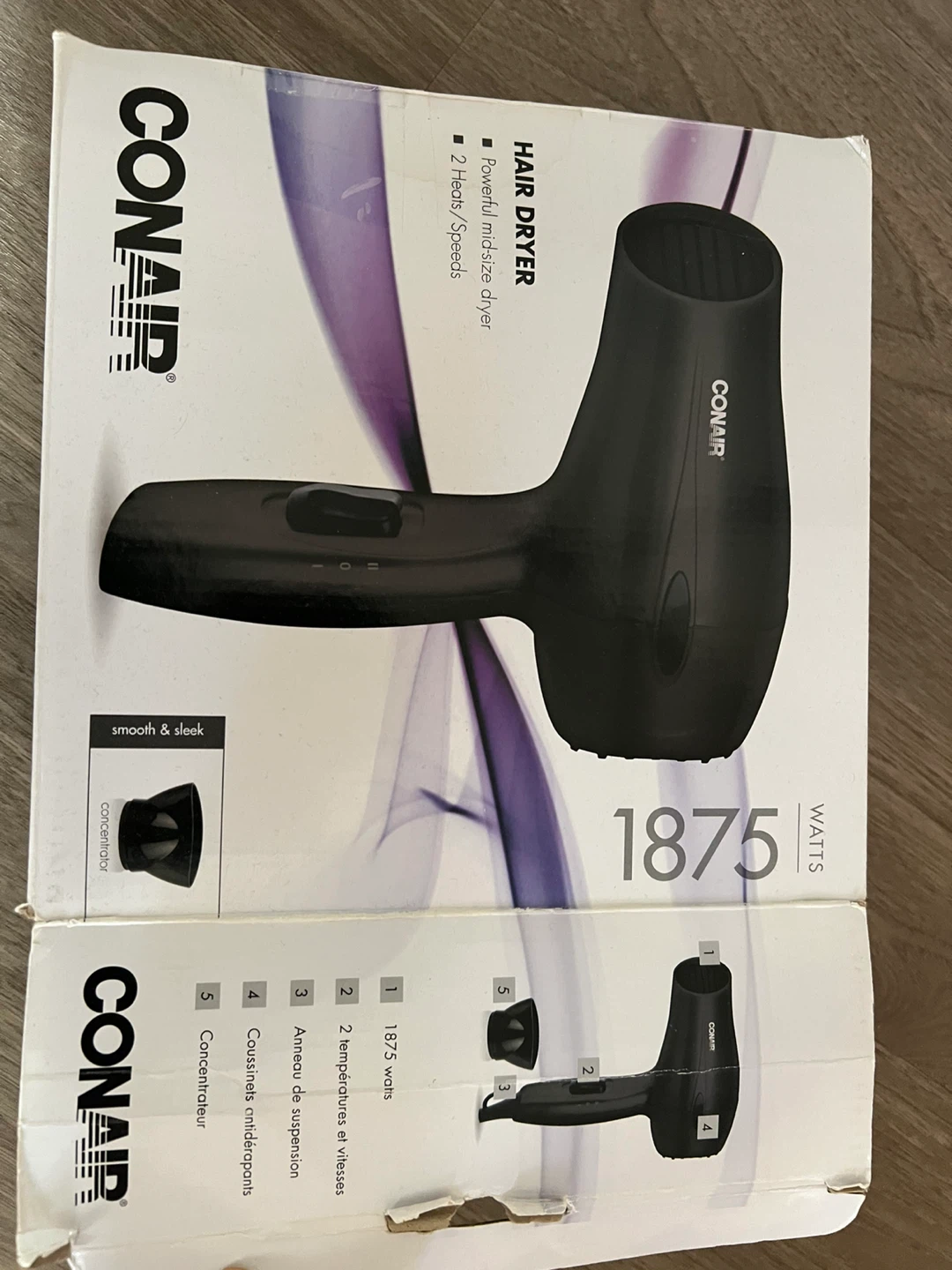 Conair 1875 Watt Hair Dryer - Like New!